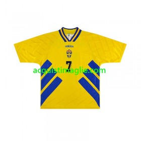 Divisa di Calcio Svezia Henrik Larsson 7 Retro Prima 1994